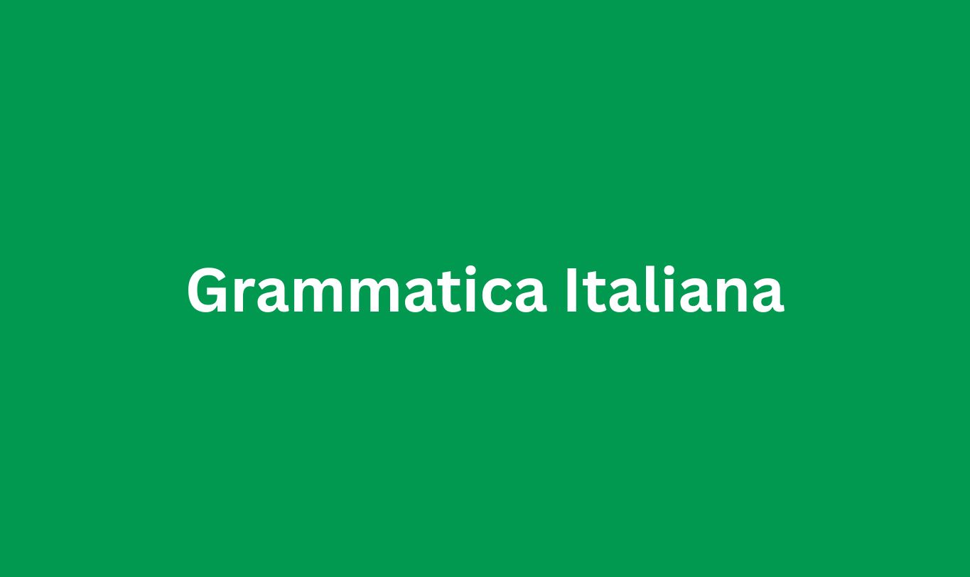Grammatica Italiana